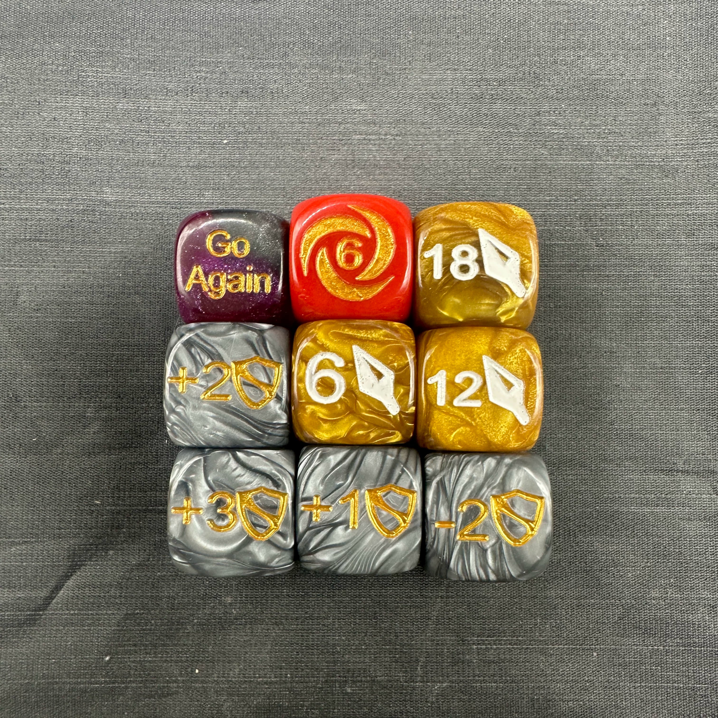 AB Flesh Battle Dice, Red Soul Chronicles Dice set, purple 20*20mm, others 22*22mm
