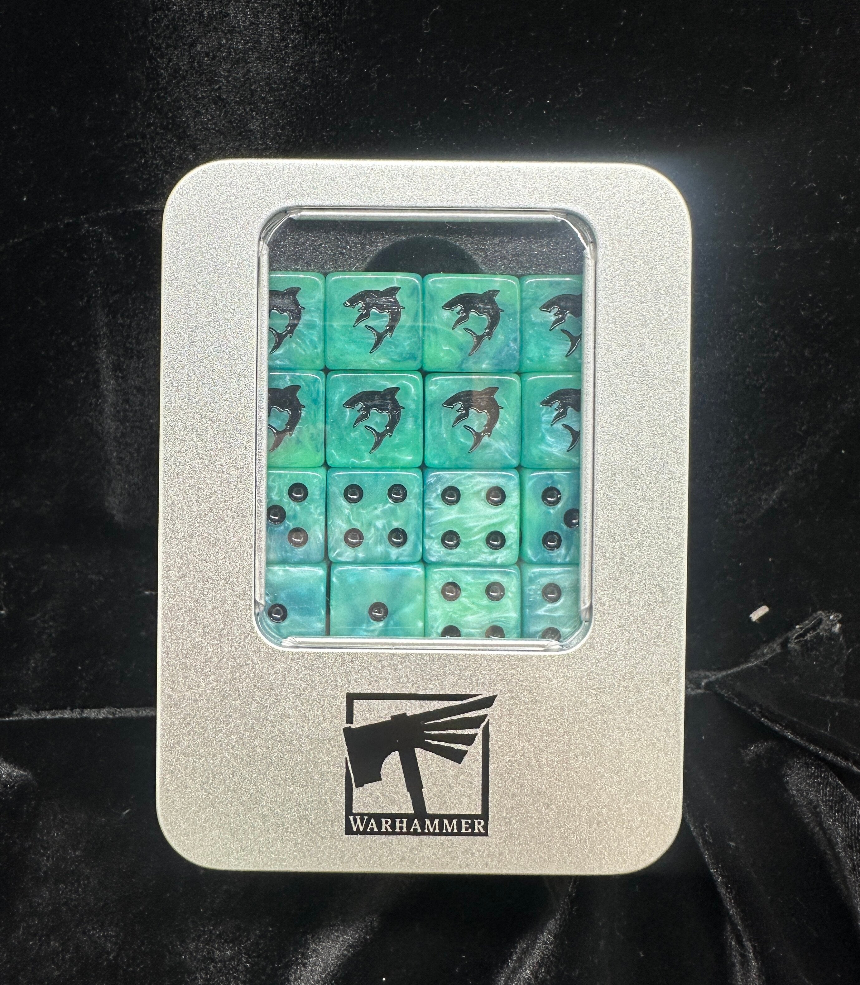 Warhammer 40K Idoneth Deepkin Blue Pearlescent Acrylic D6 Dice