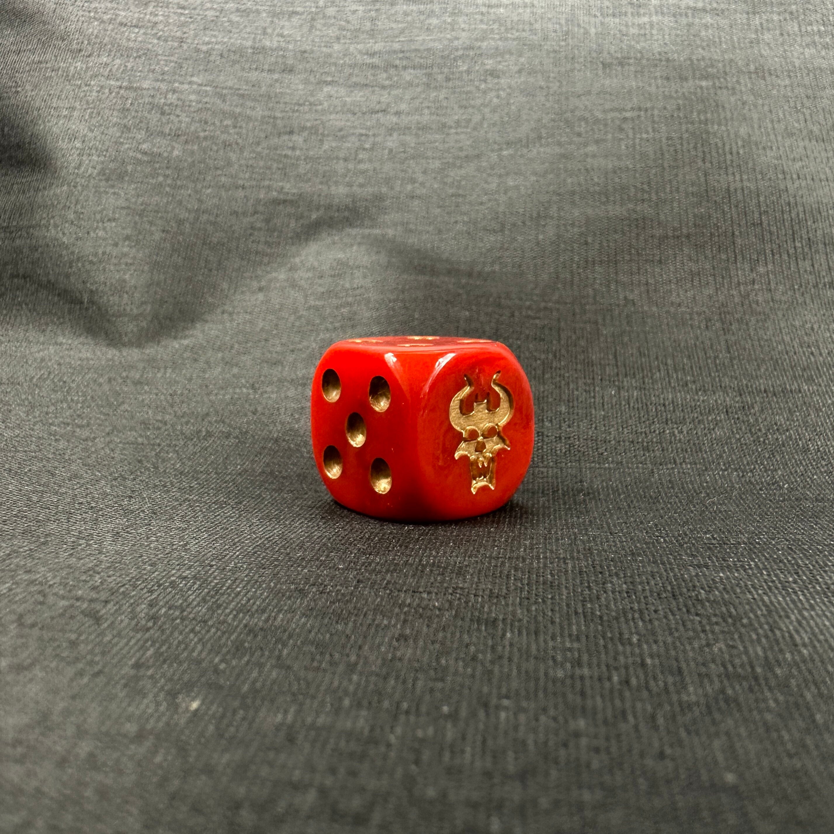 Warhammer 40K Khorne Red Marble Resin D6 Dice Set