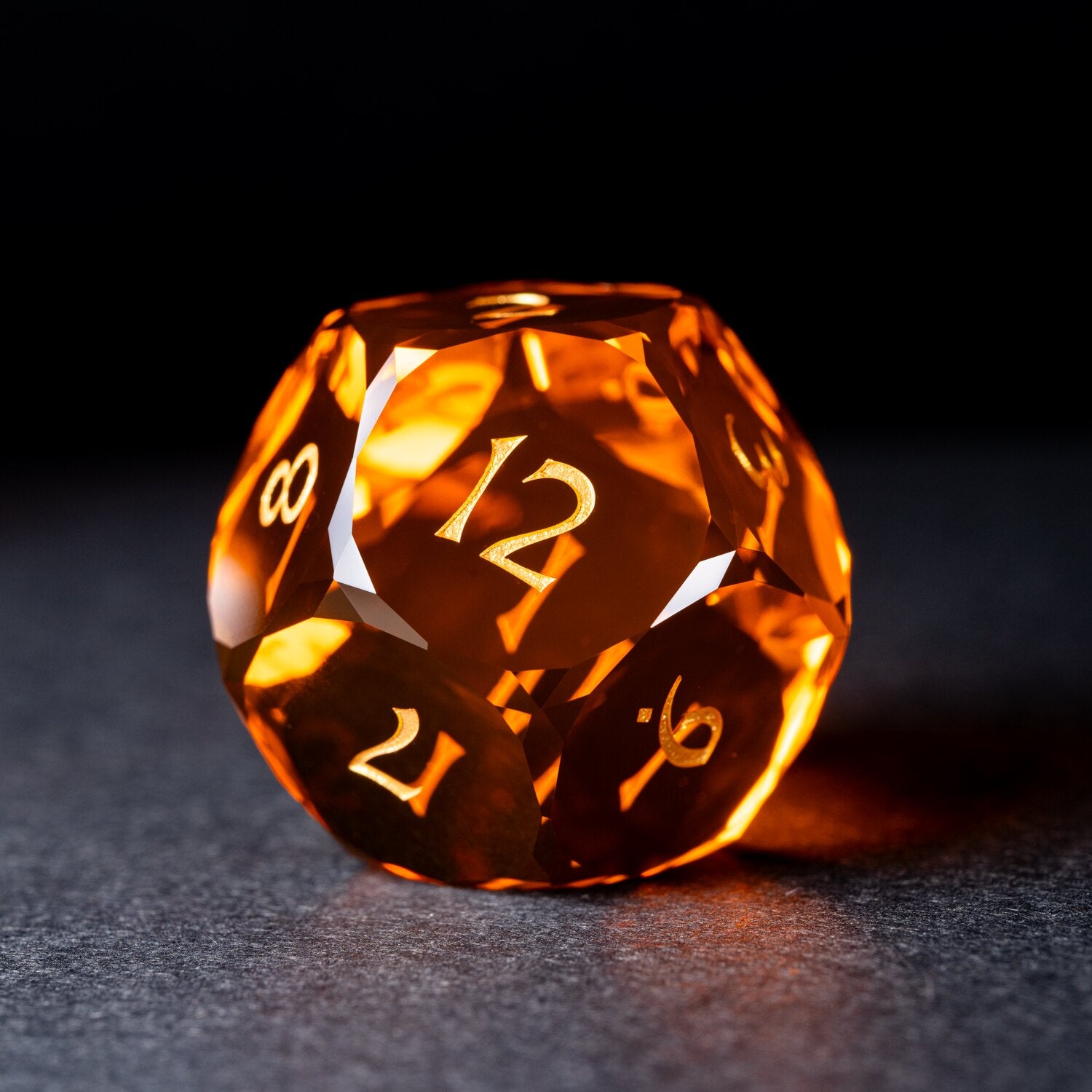 Pikachu Orange Glass DND Dice Set