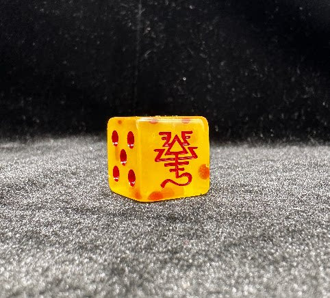 Warhammer 40K Idoneth Deepkin Orange Pearlescent Acrylic D6 Dice Set