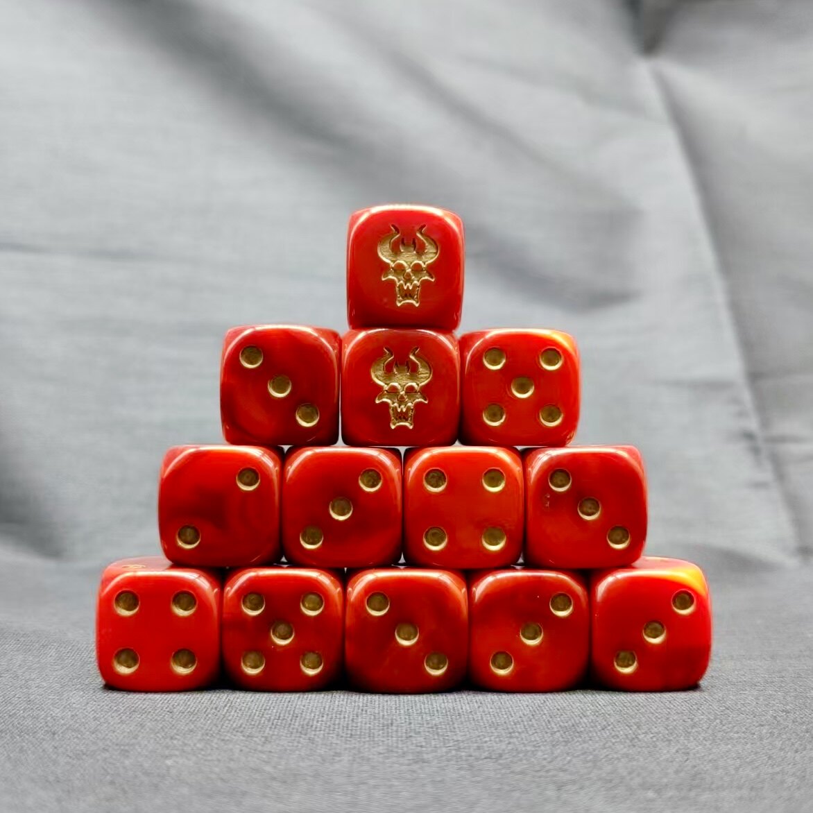 Warhammer 40K Khorne Red Marble Resin D6 Dice Set