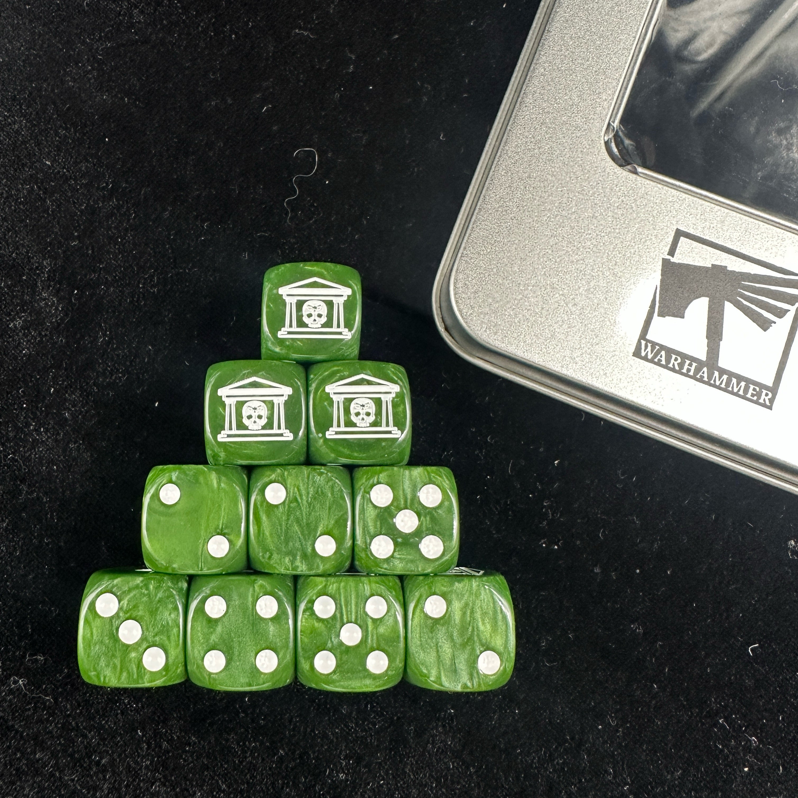 Warhammer 40K Idoneth Deepkin Green Pearlescent Acrylic D6 Dice