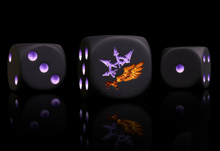 Warhammer 40K Son of the Emperor AOS Black Acrylic D6Dice