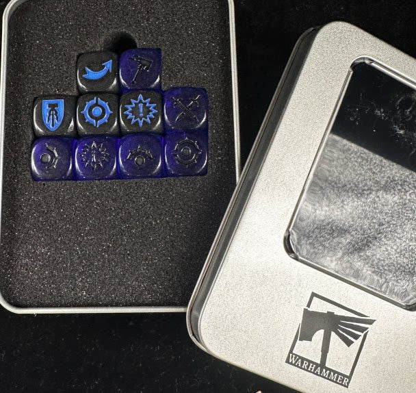 Warhammer Age of Sigmar Idoneth Deepkin Deep Blue Acrylic D6 Dice Set