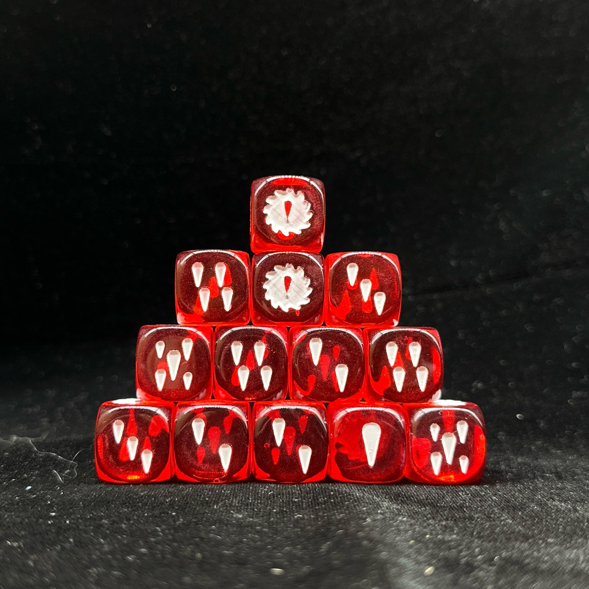 Warhammer 40K Blood Angels Red Transparent Acrylic D6 Dice