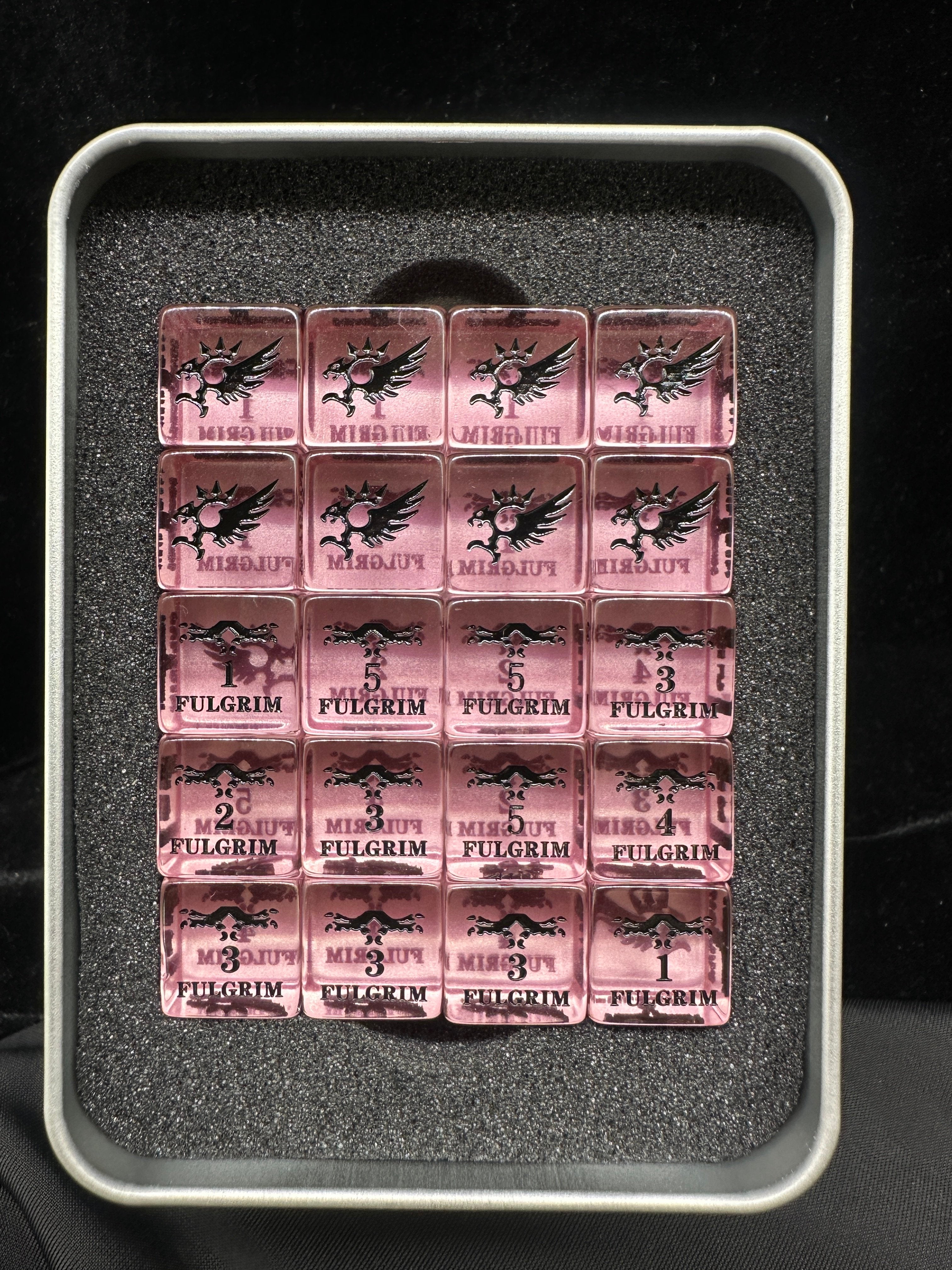 Warhammer 40K Emperor's Children Fulgrim Pink Acrylic D6 Dice