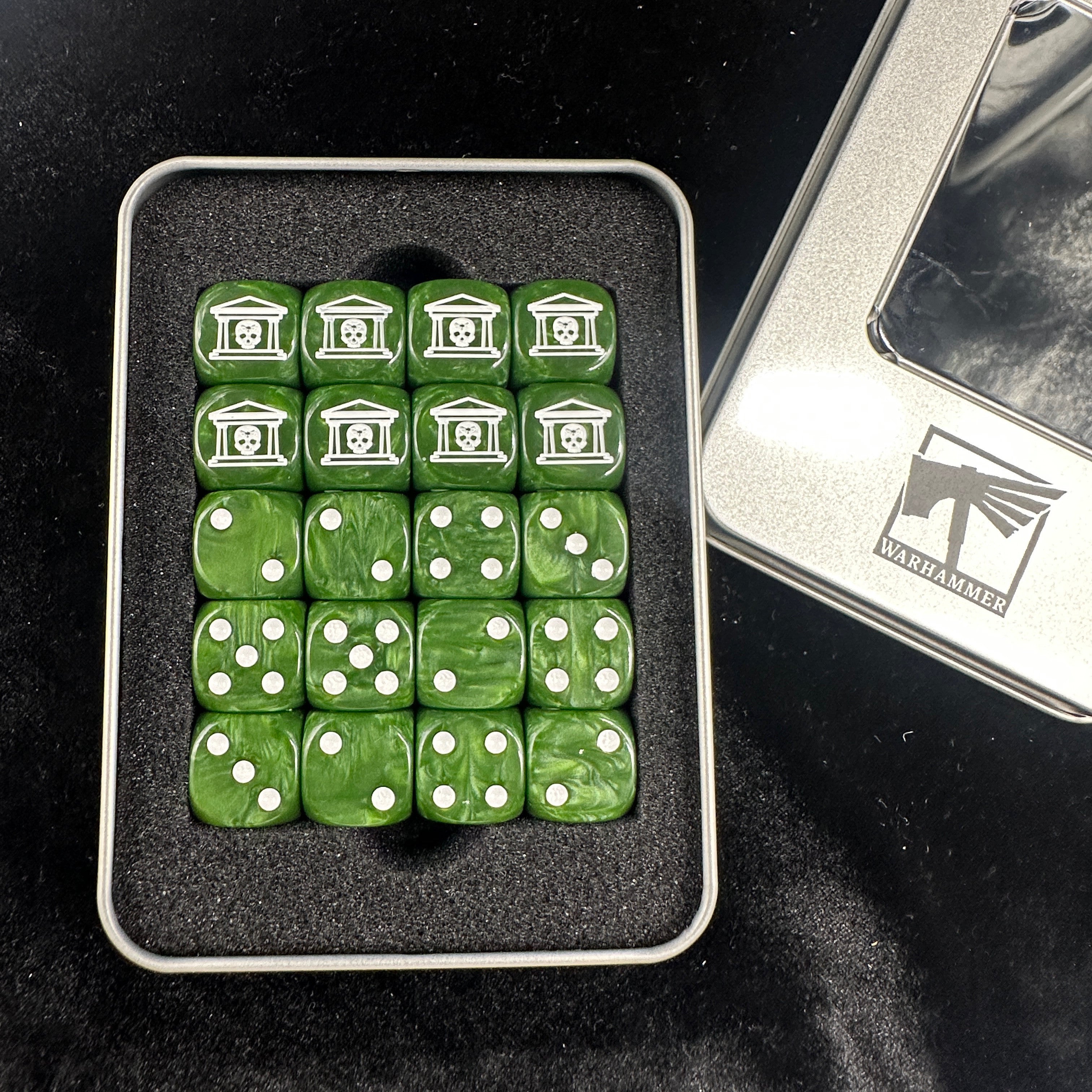 Warhammer 40K Idoneth Deepkin Green Pearlescent Acrylic D6 Dice