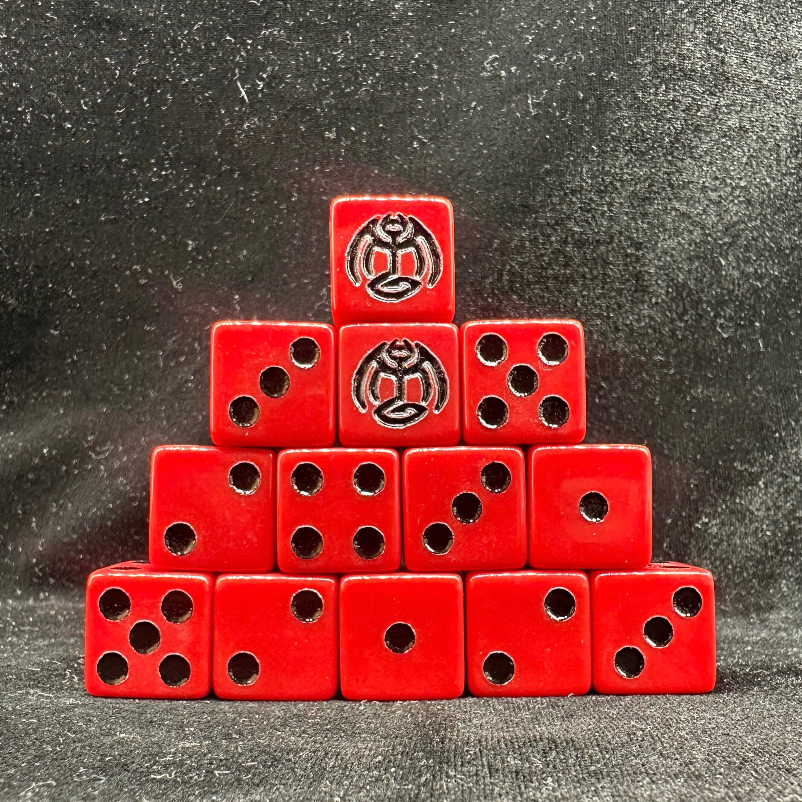 Warhammer AOS Daughters of Khaine Red Acrylic D6 Dice