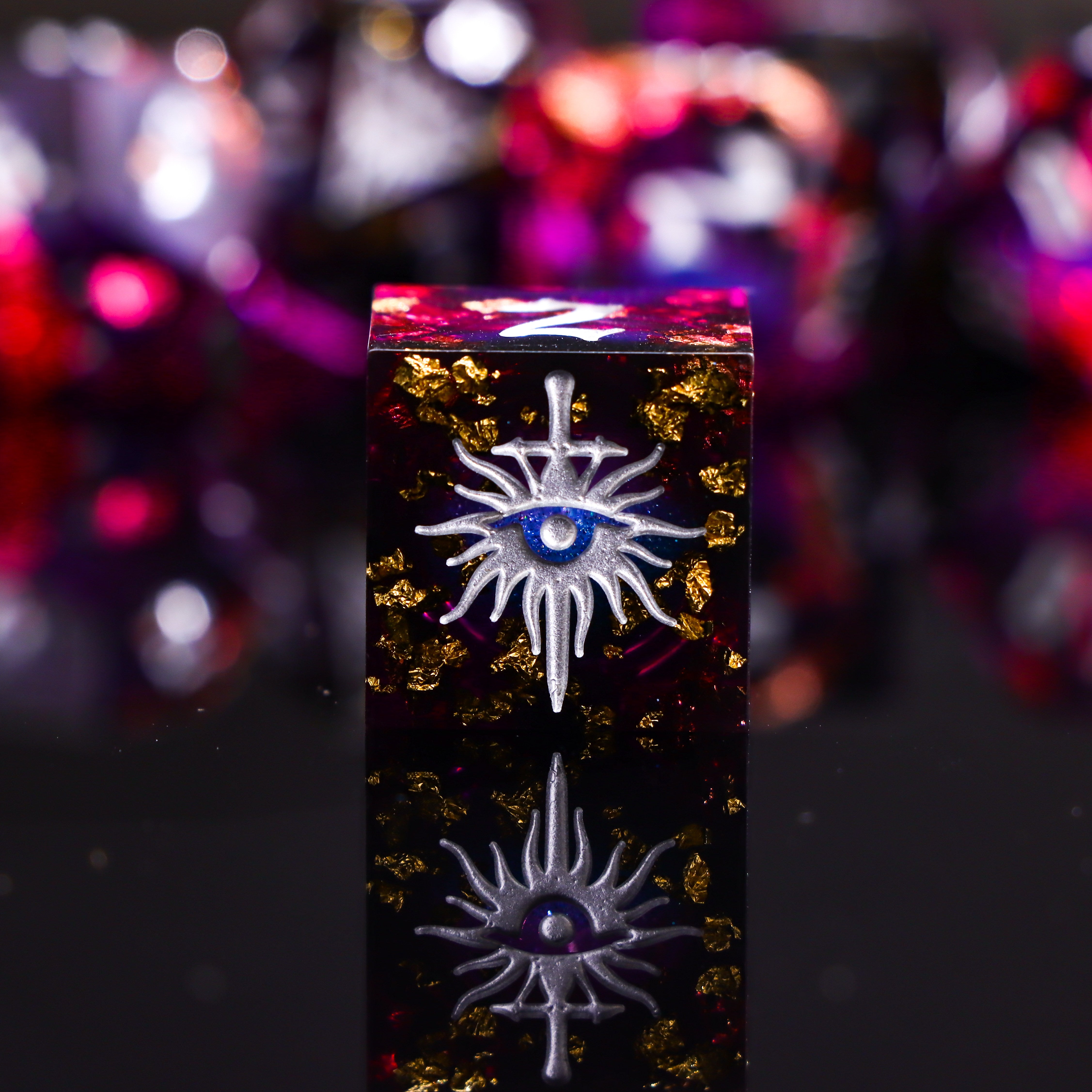 All-Seeing Eye Liquid-Core Resin Dice Set