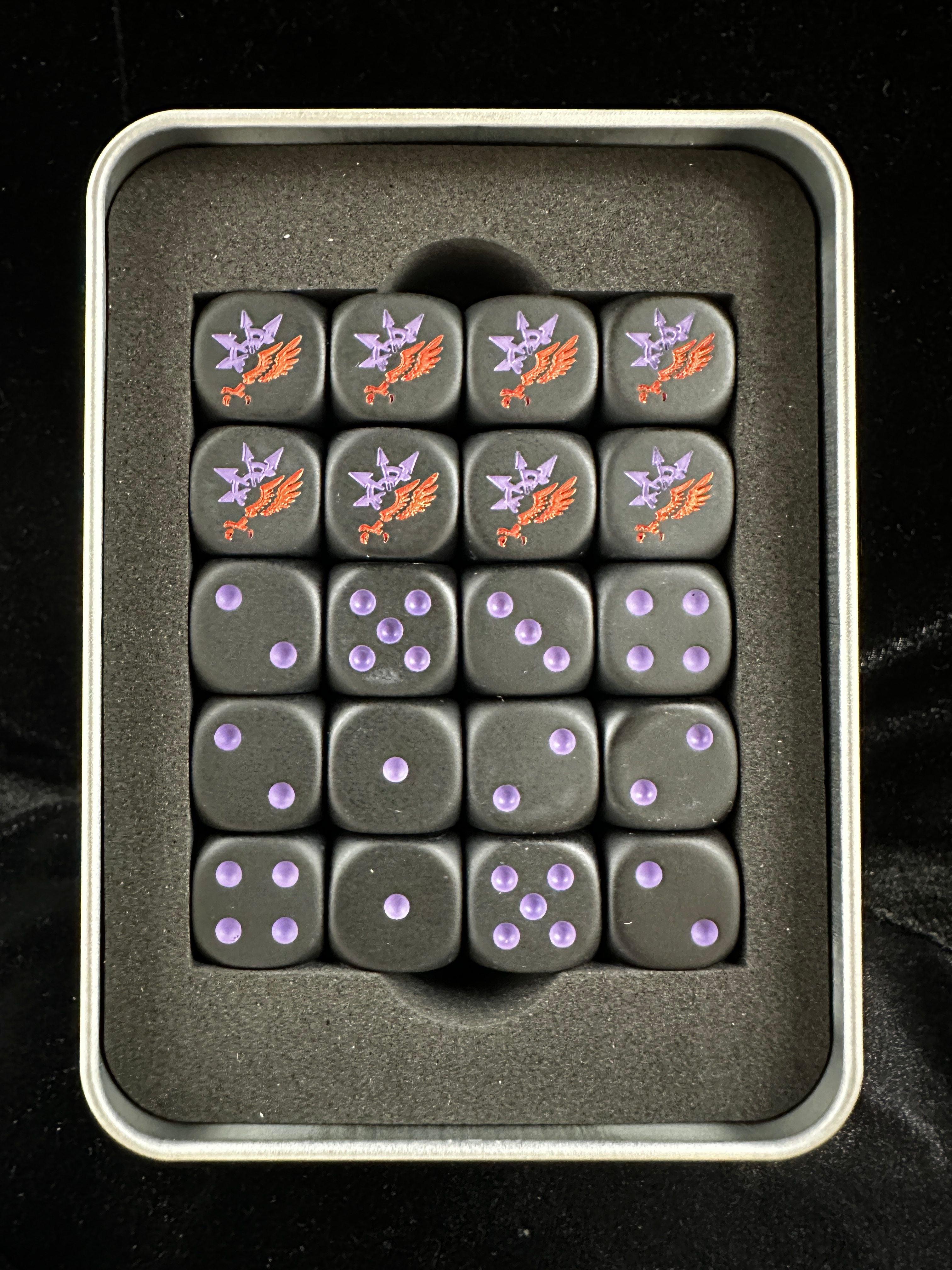 Warhammer 40K Son of the Emperor AOS Black Acrylic D6Dice