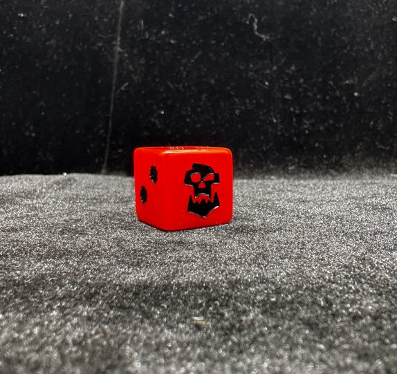 Warhammer 40K Orks Dakka Orange Acrylic D6 Dice Set