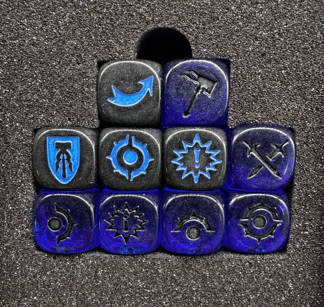 Warhammer Underworld Dice, Sheetsheet Dice, Thorn Queen's Thorn Army Dice, comes with a Tin Box Warhammer Dice