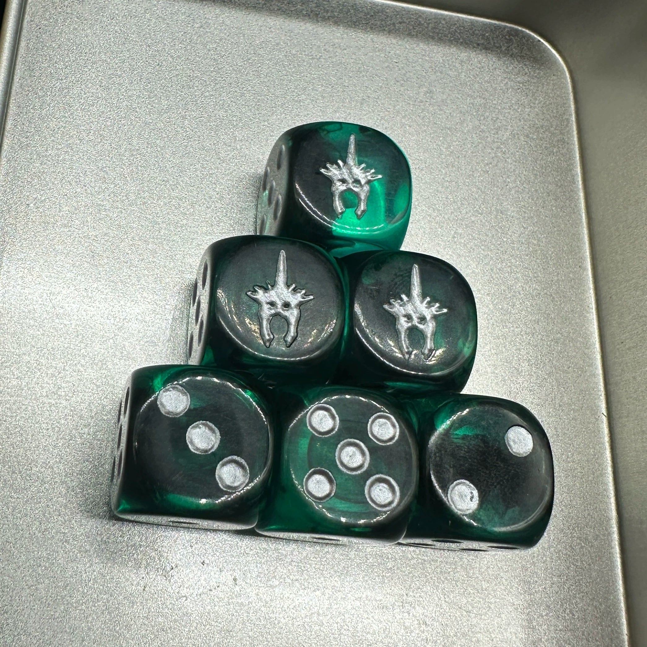 In-stock rounded corners, The Lord of the Rings, Angmar Dice Dice, Angmar Dice Set in stock, set of 8