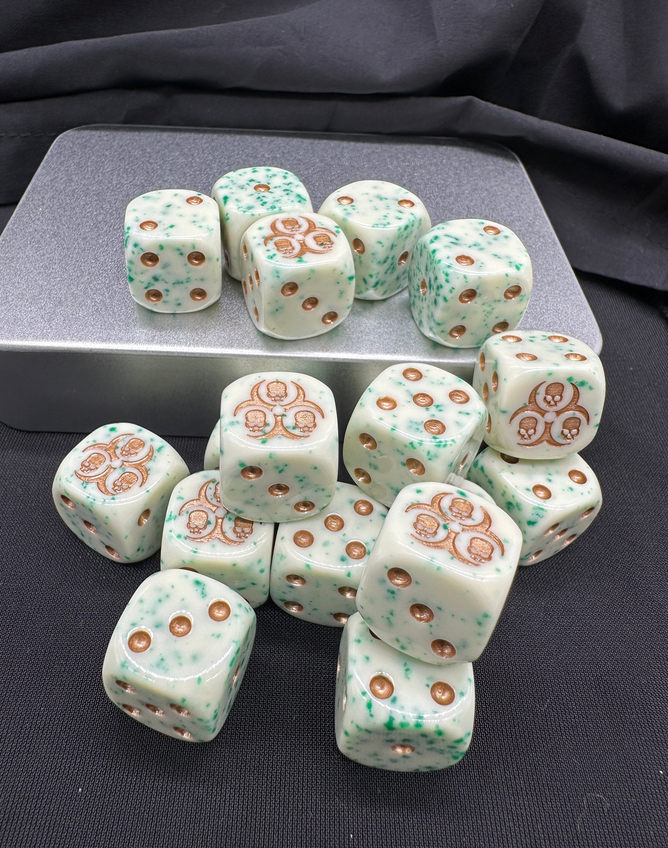 Warhammer 40K Nurgle Off-White Acrylic D6 Dice
