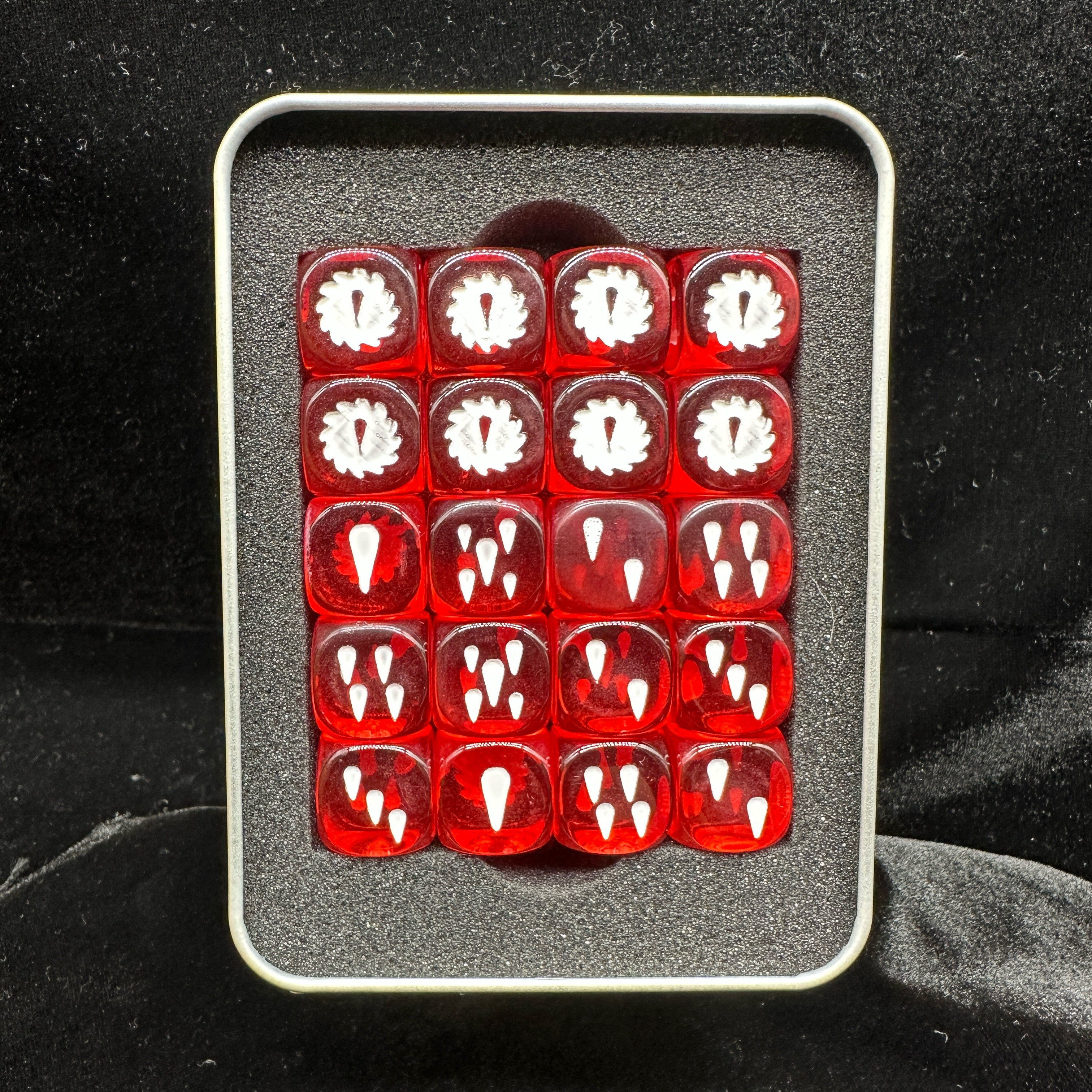 Warhammer 40K Blood Angels Red Transparent Acrylic D6 Dice