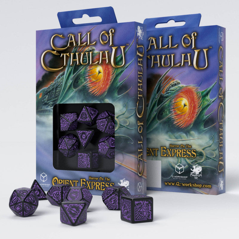 Call of Cthulhu Dice Set | Q Workshop 7-Piece RPG Dice Set Multiple Colors