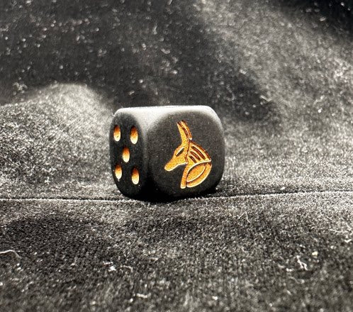 Warhammer 40K Ancient Egyptian Undead Anubis Black D6 Dice | Tabletop Gaming Dice