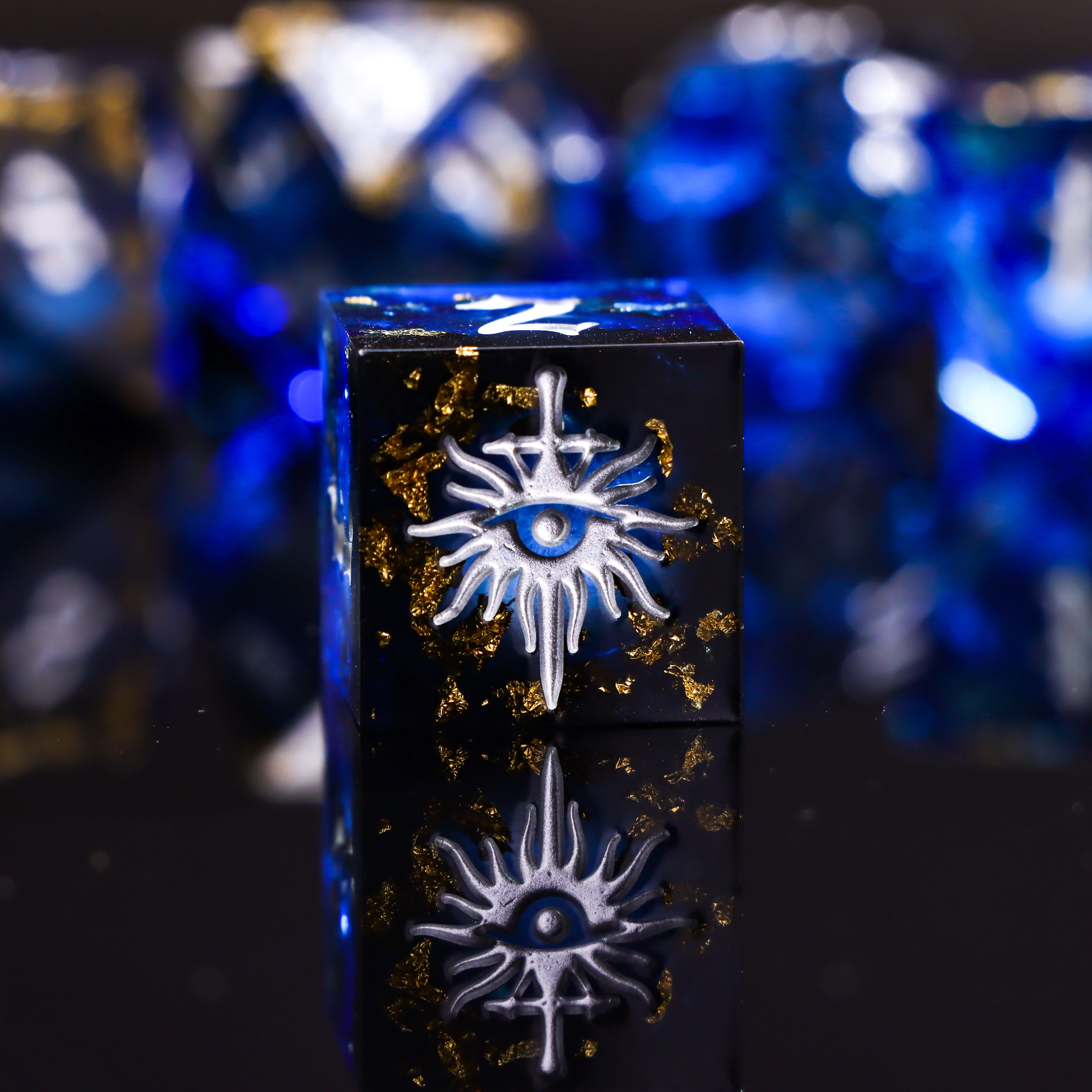 All-Seeing Eye Liquid-Core Resin Dice Set