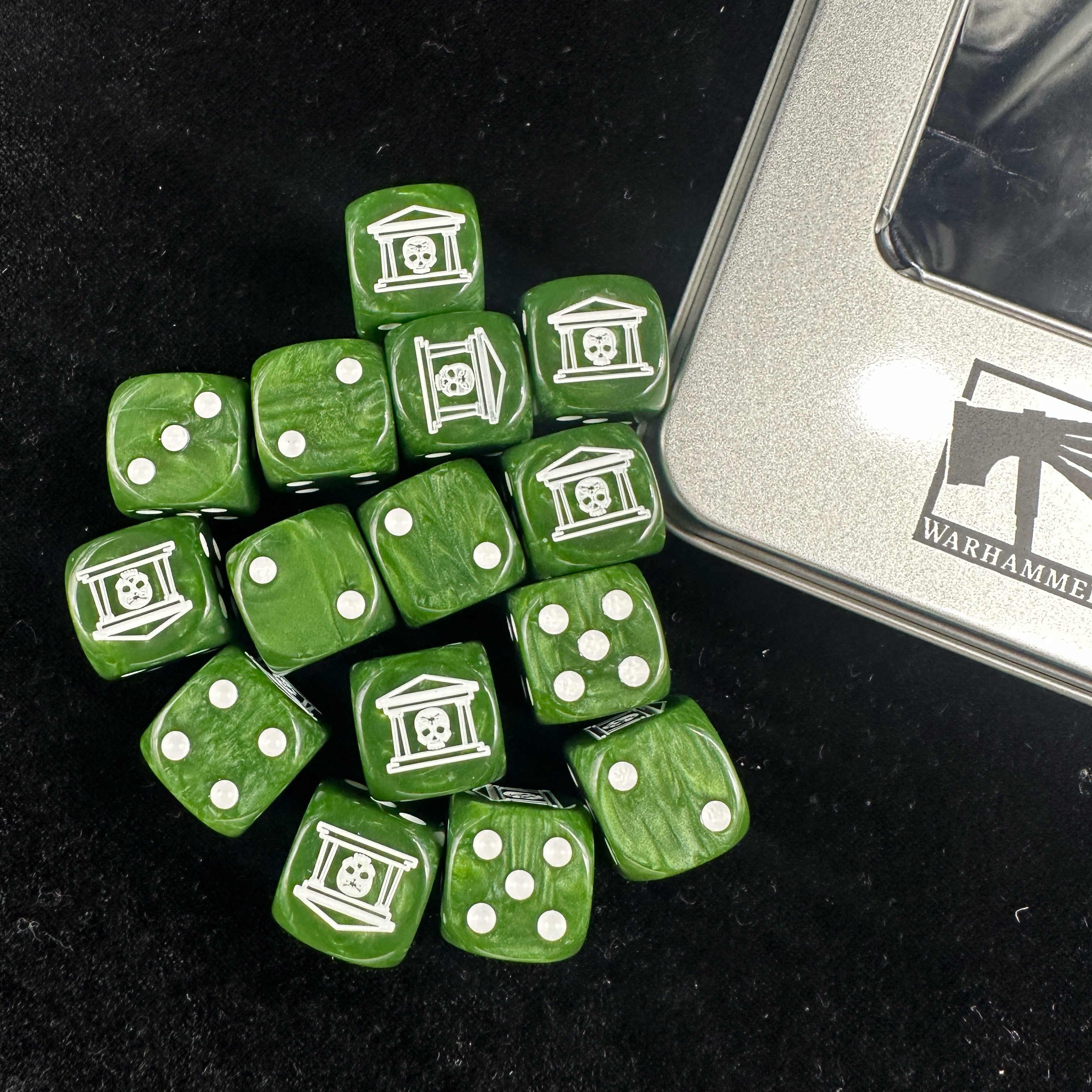 Warhammer 40K Idoneth Deepkin Green Pearlescent Acrylic D6 Dice