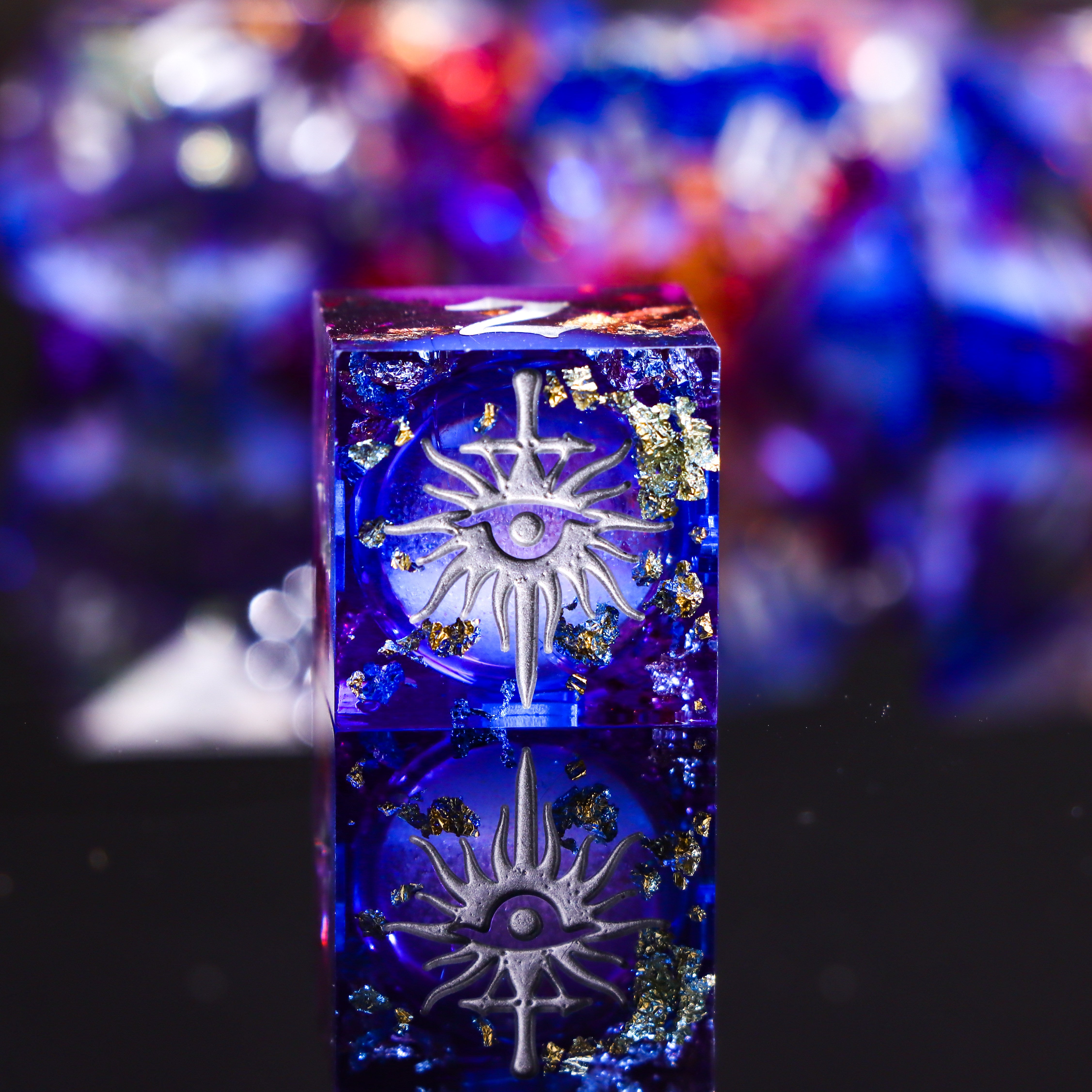 All-Seeing Eye Liquid-Core Resin Dice Set
