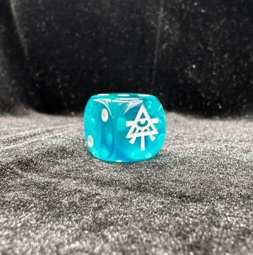 Warhammer 40K Aeldari Tree of Life Blue Transparent Acrylic D6 Dice