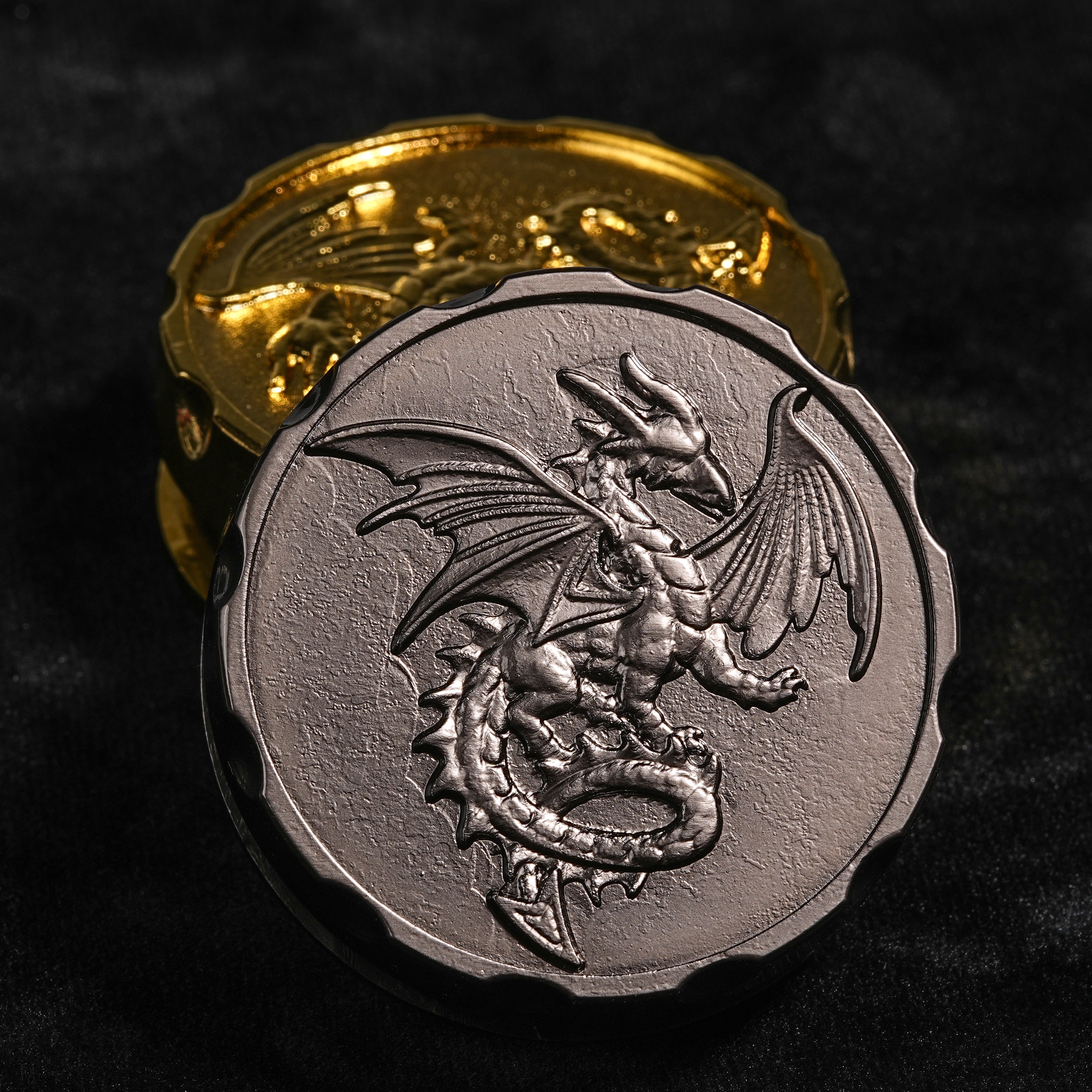 Unique D&D Metal Spinner - D20 Roulette Dice+Pterosaur details | Bear Dice