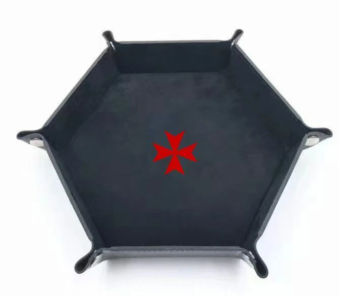 Warhammer 40K Black Templars Chapter Leather Dice Tray |Bear Dice
