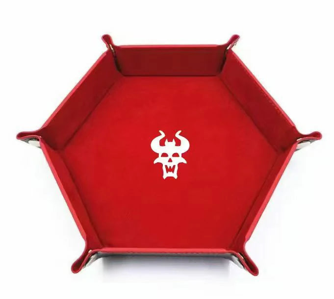 Warhammer 40K Khorne Daemon Red Leather Dice Tray |Bear Dice