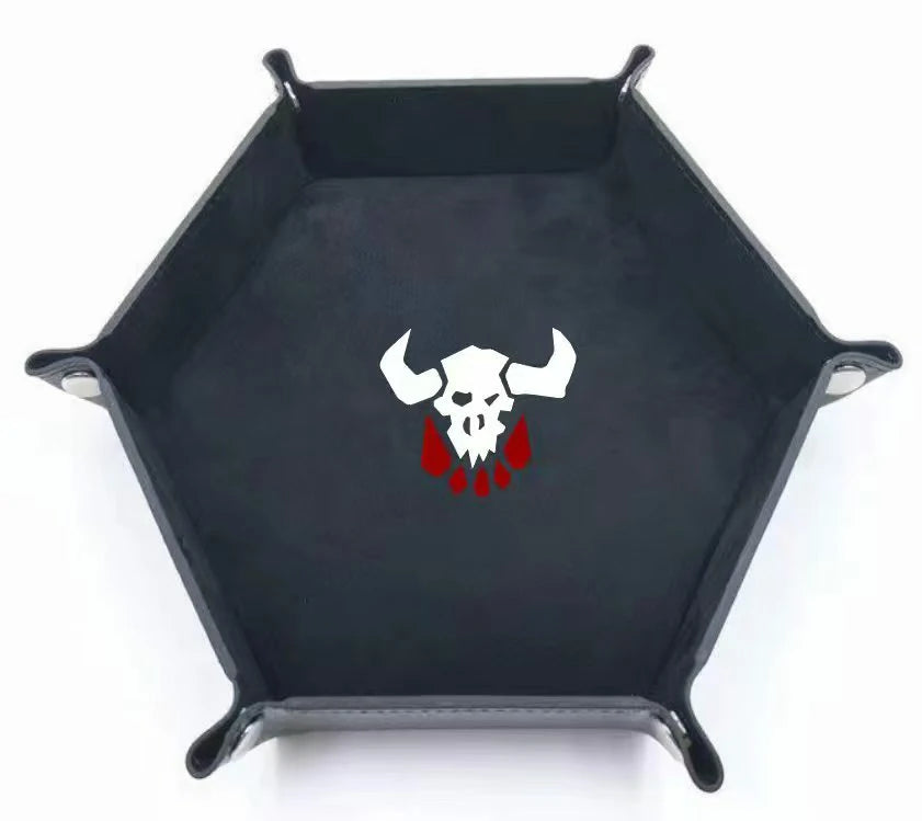 Warhammer 40K Ork Black Leather Dice Tray |Bear Dice