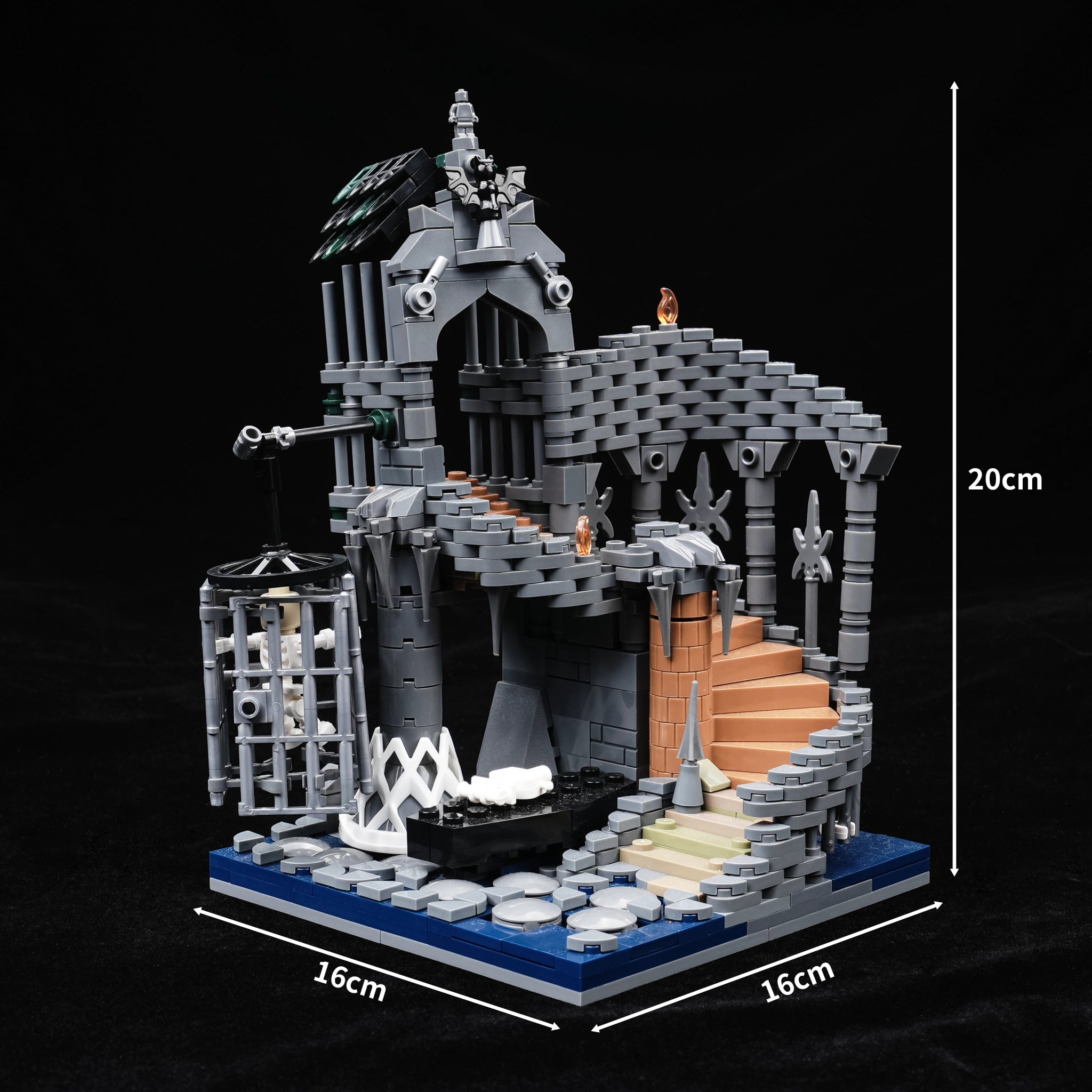 Assembleable Castle Staircase Dice Tower – DND Dice Cage RPG Dice Accessory - Bear Dice