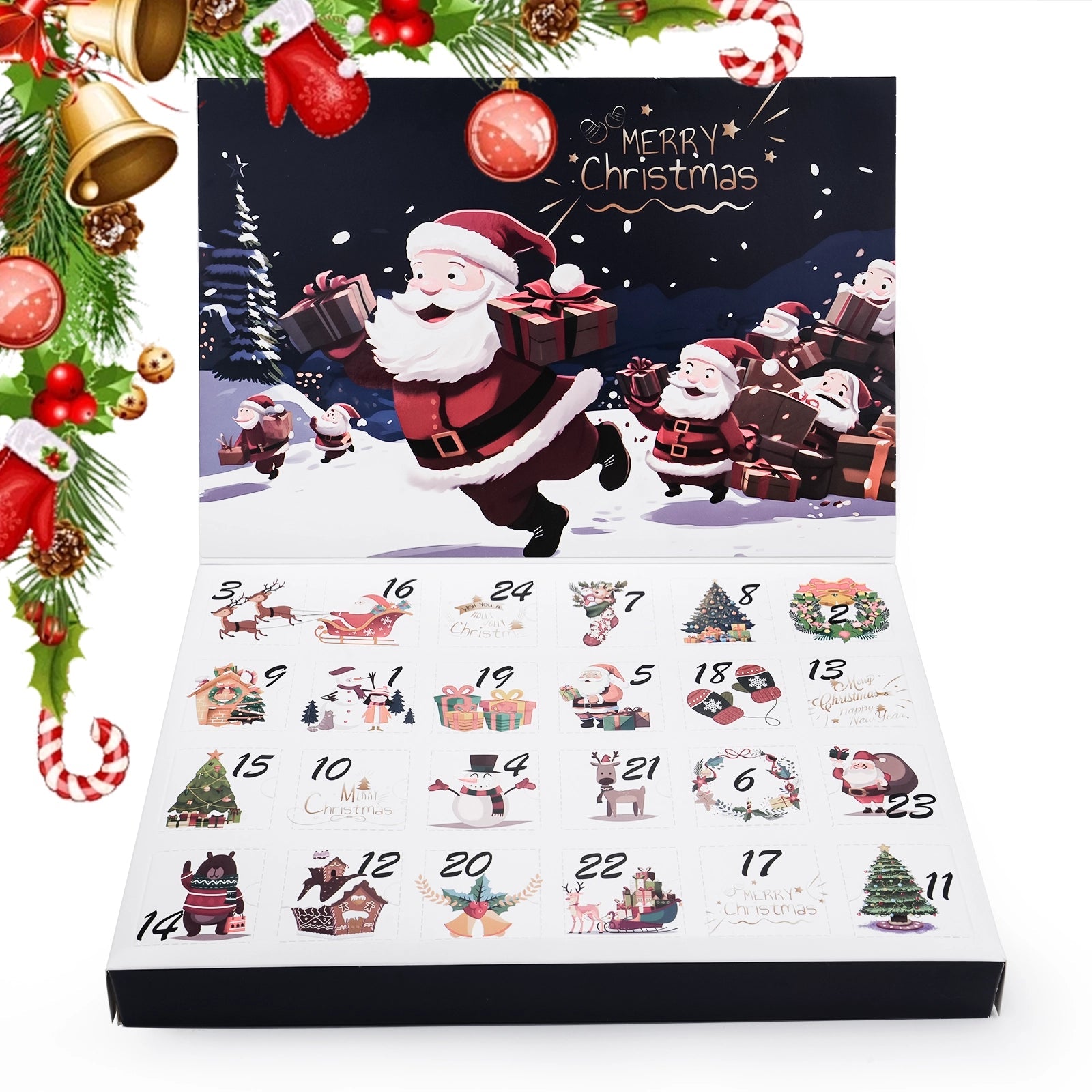 Christmas DND dice blind box countdown calendar, random surprise dice pytr, Christmas dice gift DND fans gift - Bear Dice