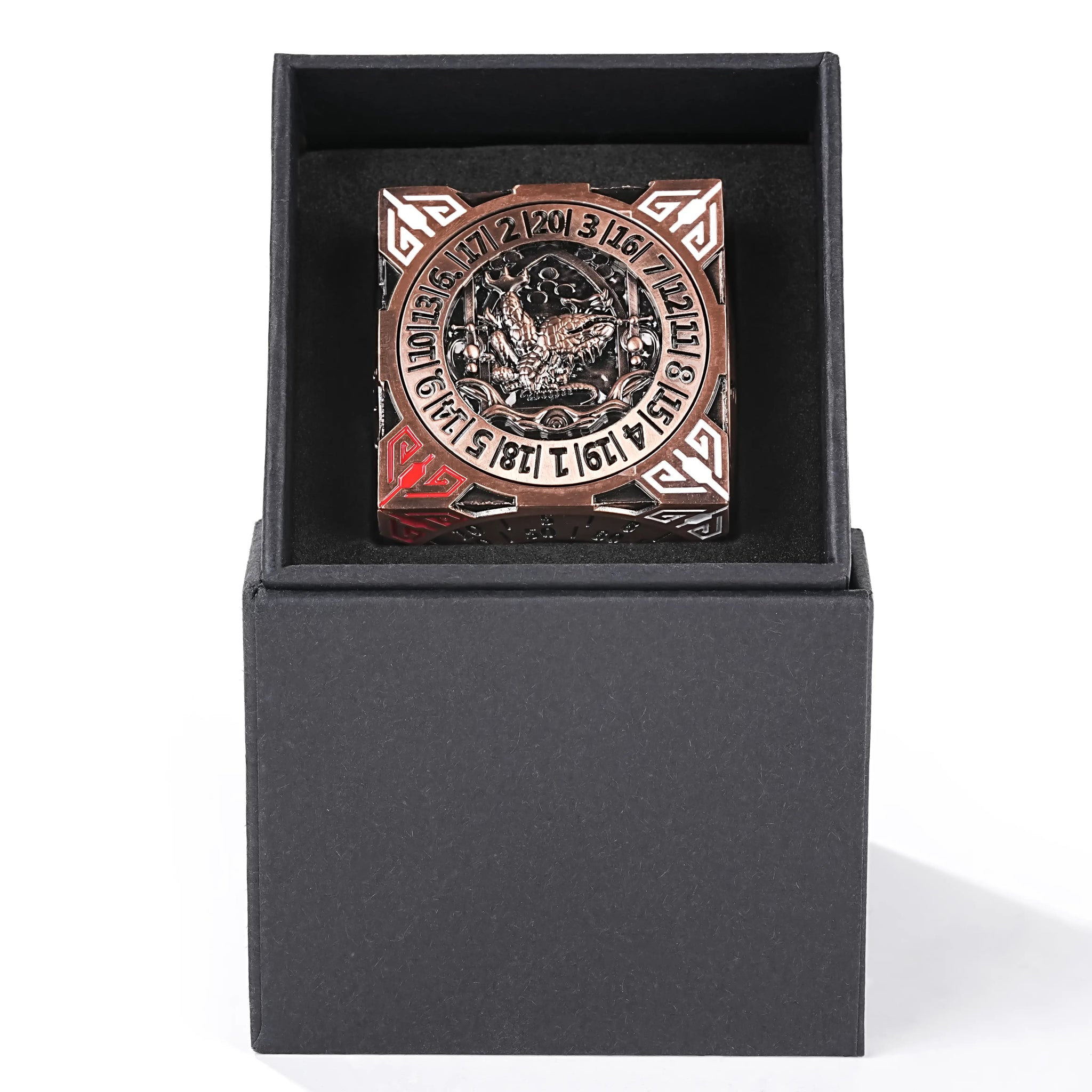 Cool Table Game Dice Spinner: 7 - in - 1 Metal Solid Cube Six - Sided Circular Spinning Roulette Dice - Bear Dice