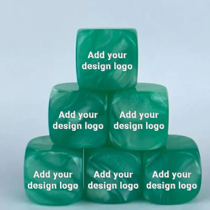 Custom Personalized Dice - Acrylic D6 dice, can be engraved with logos, text, patterns, symbols, etc - Bear Dice
