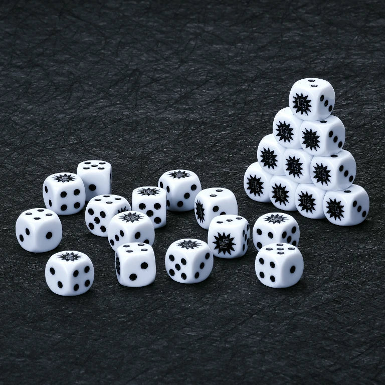 Custom Personalized Dice - Acrylic D6 dice, can be engraved with logos, text, patterns, symbols, etc - Bear Dice