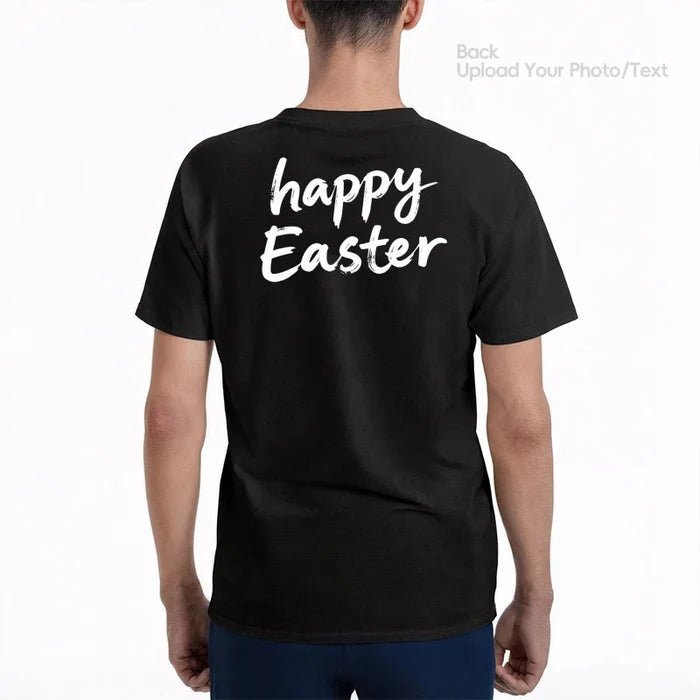 Custom T-shirts clothing - Personalized pure cotton black short - sleeved shirts with printable photo logo designs - Bear Dice