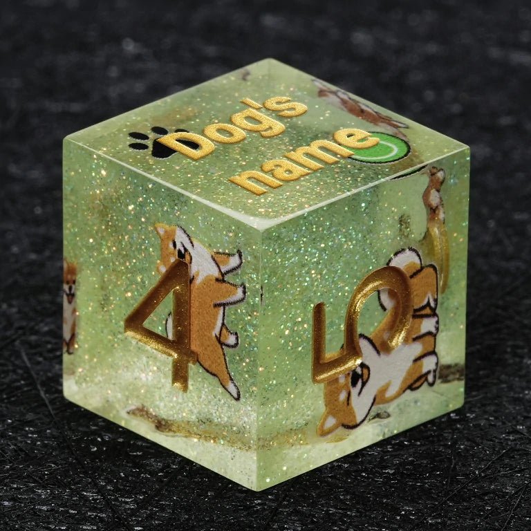 Customizable dog dice, can be engraved with pet names and unique dog symbols - Bear Dice