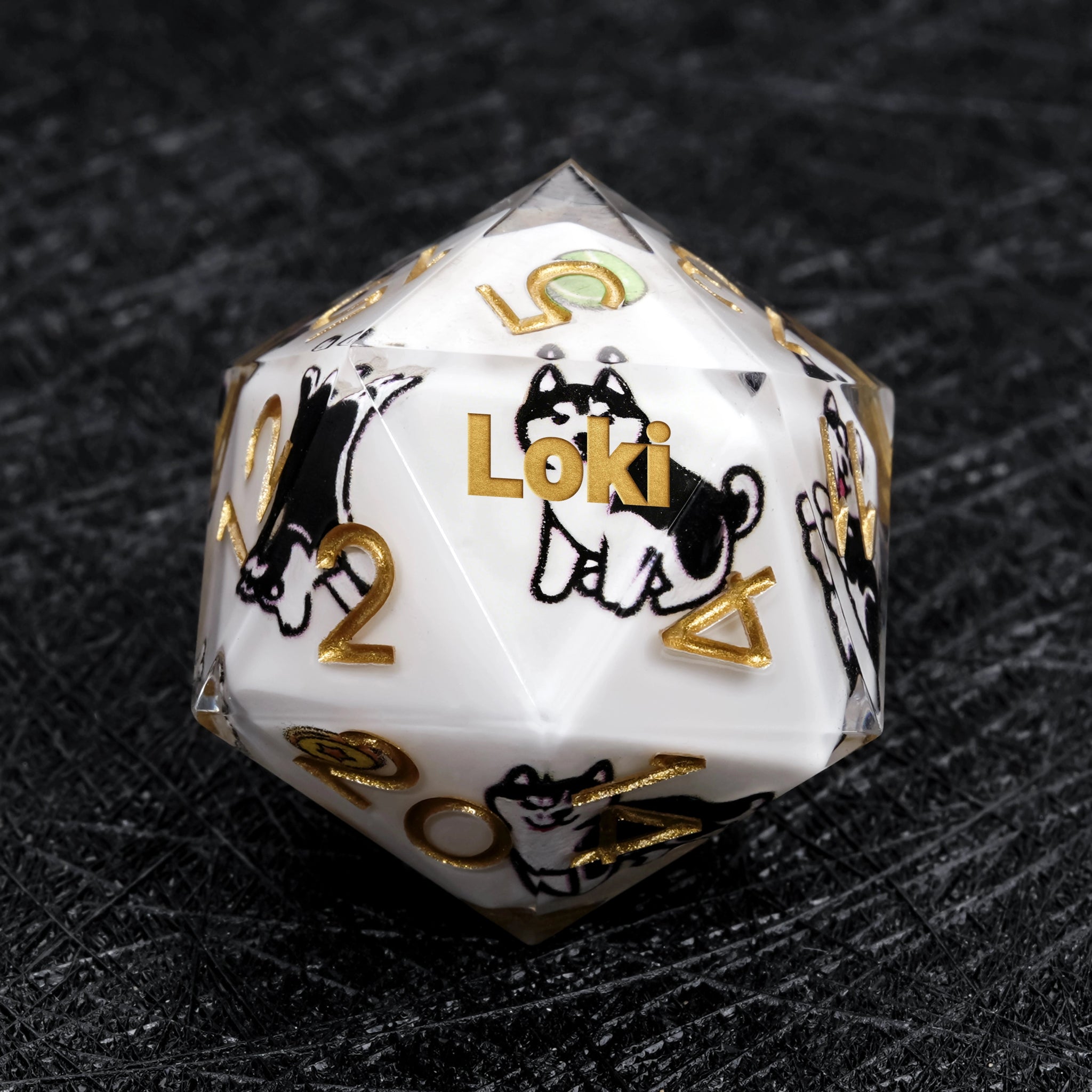 Customizable dog dice, can be engraved with pet names and unique dog symbols - Bear Dice