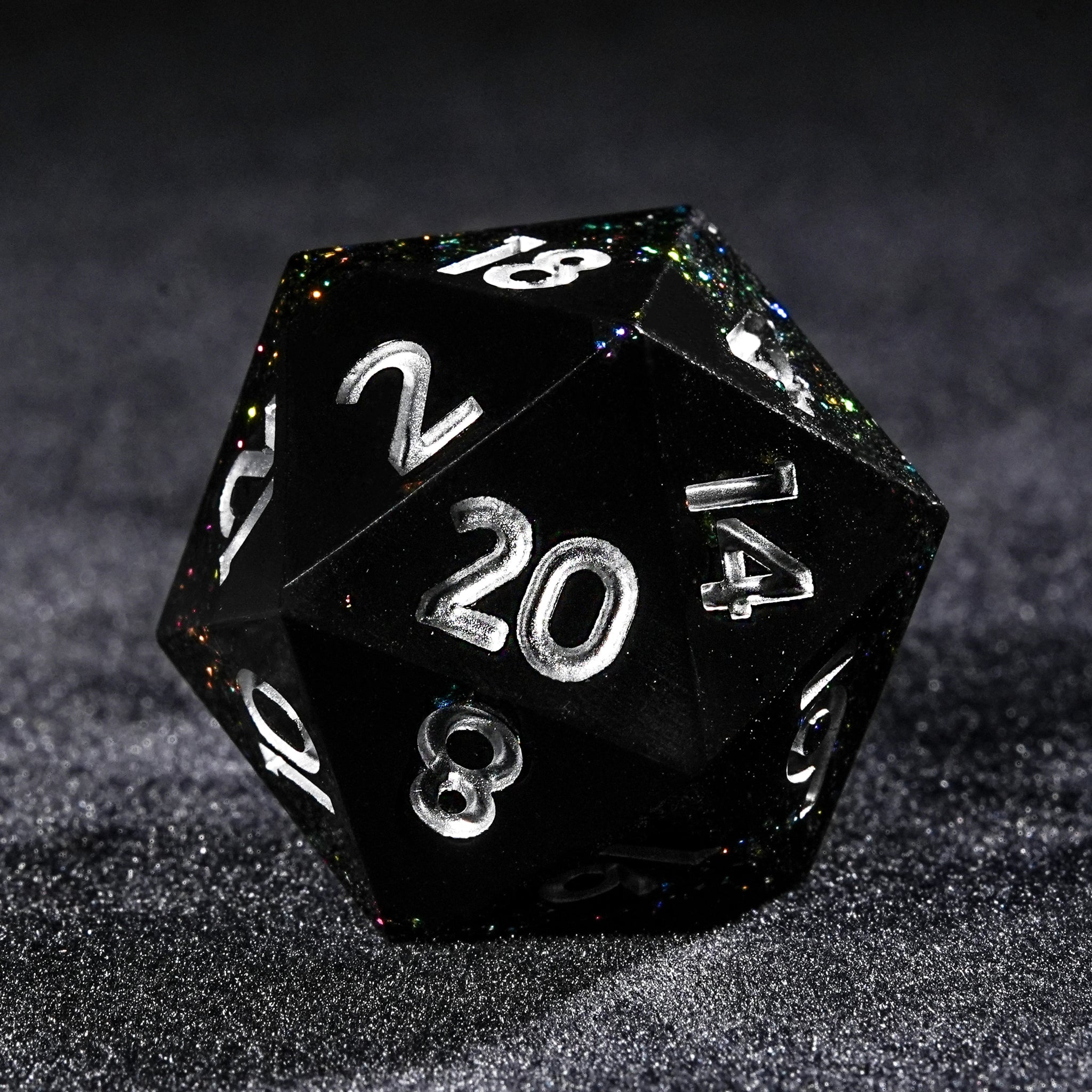 Dark Glamour: Galactic Phantom Light Resin DND Dice Set - Bear Dice