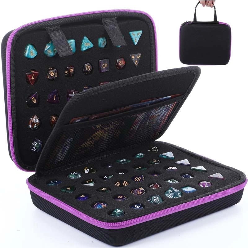 Zippered dice box for 10 sets of acrylic dice | Bear Dice