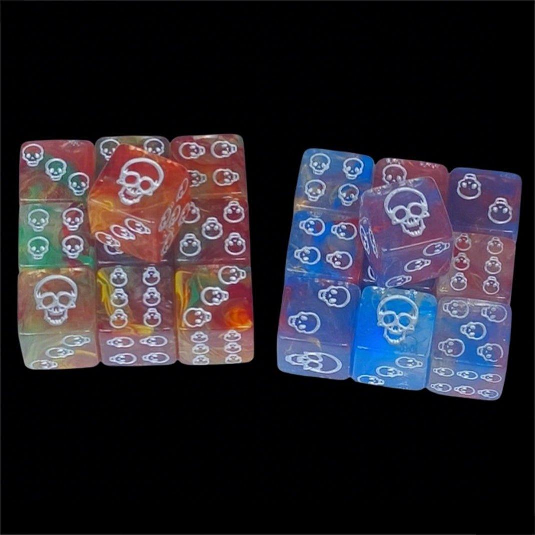 DND Dice 16mm Skull Acrylic D6 Dice Halloween RPG Board Game Dice - Bear Dice