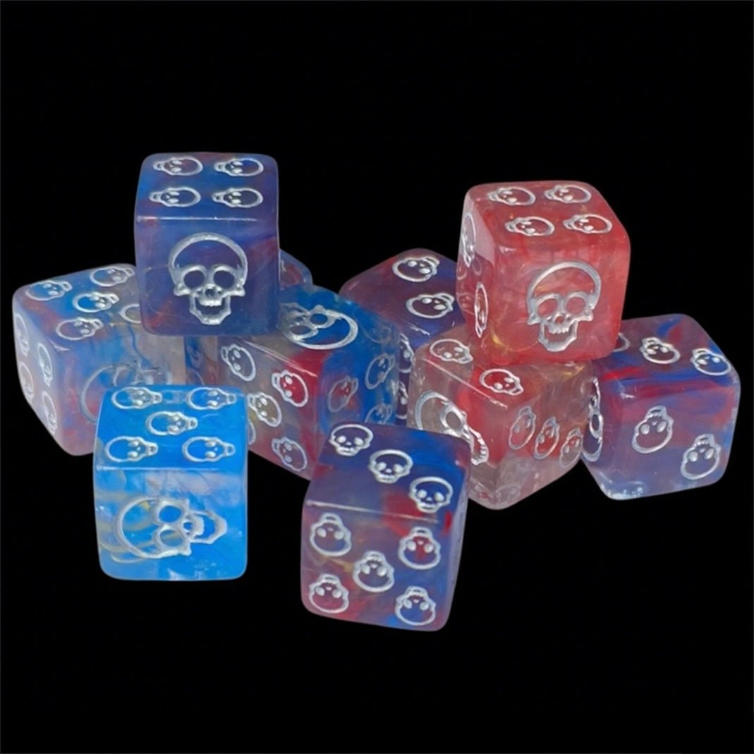 DND Dice 16mm Skull Acrylic D6 Dice Halloween RPG Board Game Dice - Bear Dice