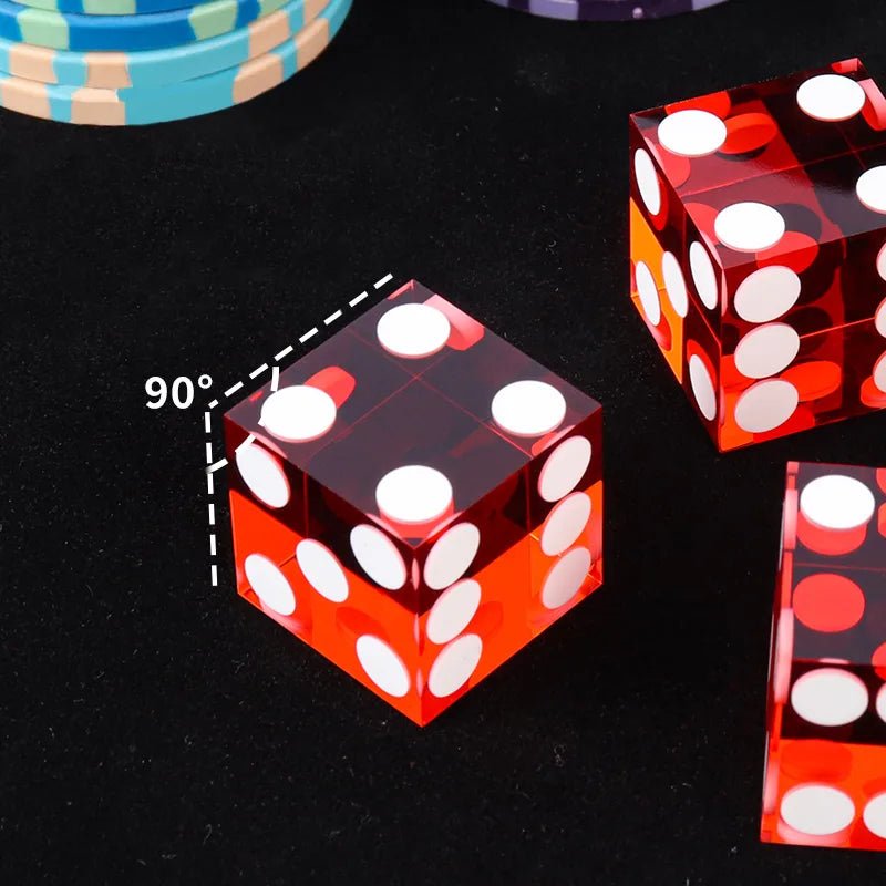DND Dice - 19mm Transparent Acrylic Dice Texas Hold'em Game Dice - Bear Dice