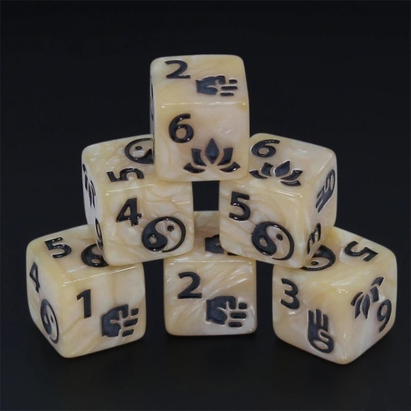 DND Dice Acrylic D6 Multicolor RPG Board Game Dice - Bear Dice