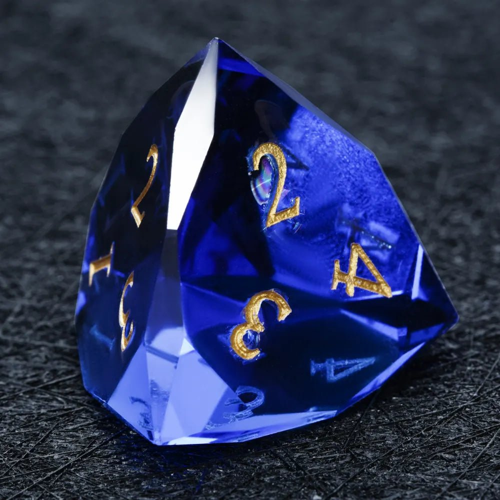 DND Dice - Diamond Cut Sapphire Multi - Sided Dice Set - Bear Dice