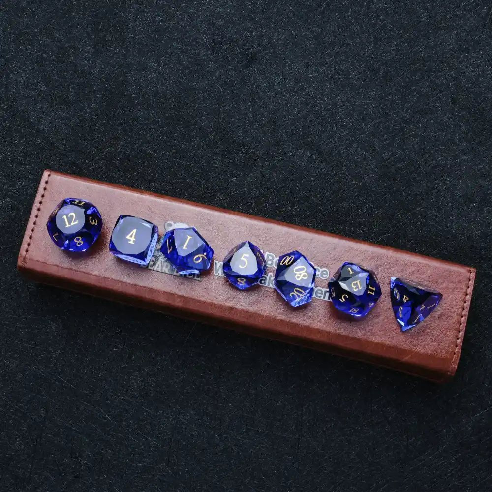 DND Dice - Diamond Cut Sapphire Multi - Sided Dice Set - Bear Dice