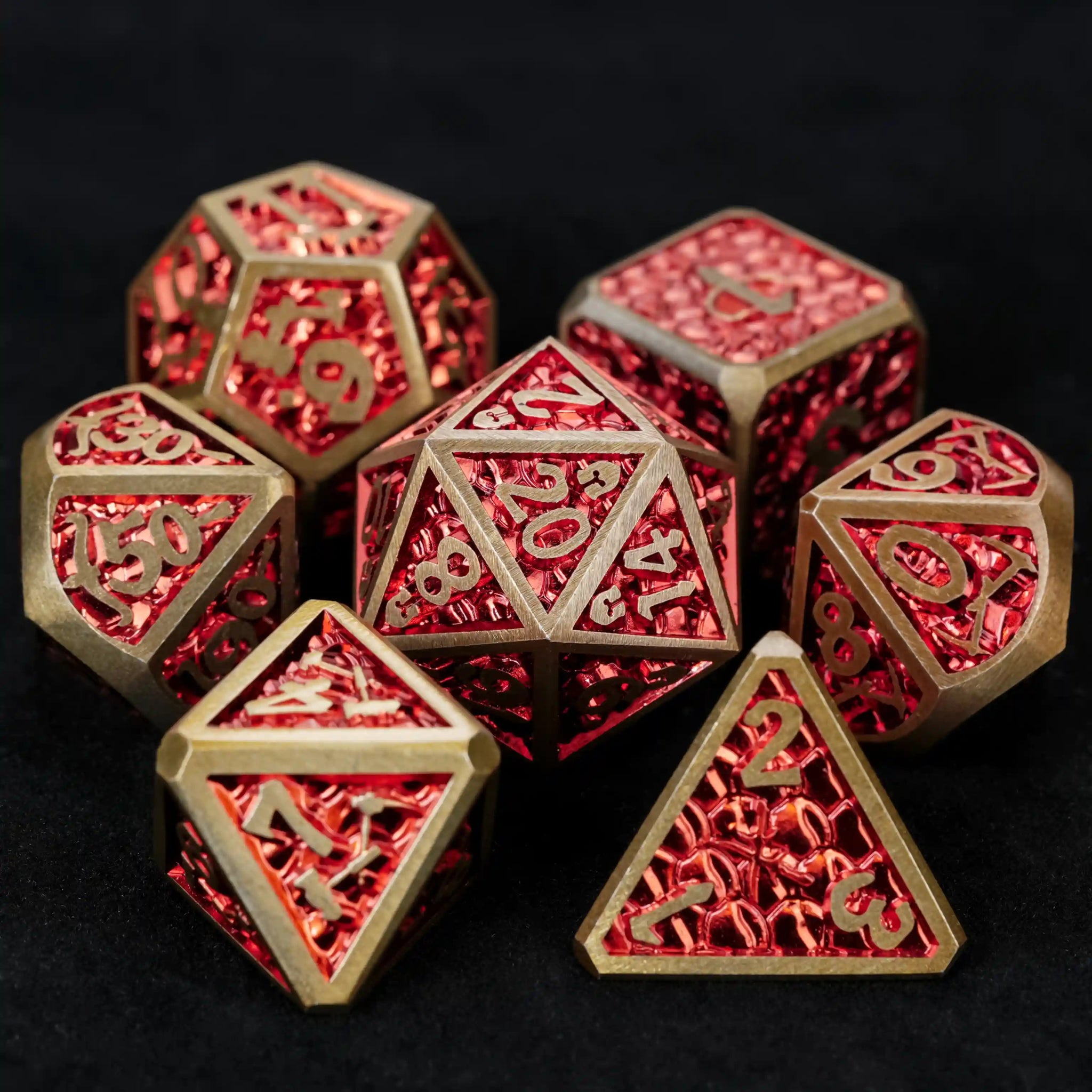 DND Dice – Dragon Scale Series Metal Dice Set - Bear Dice