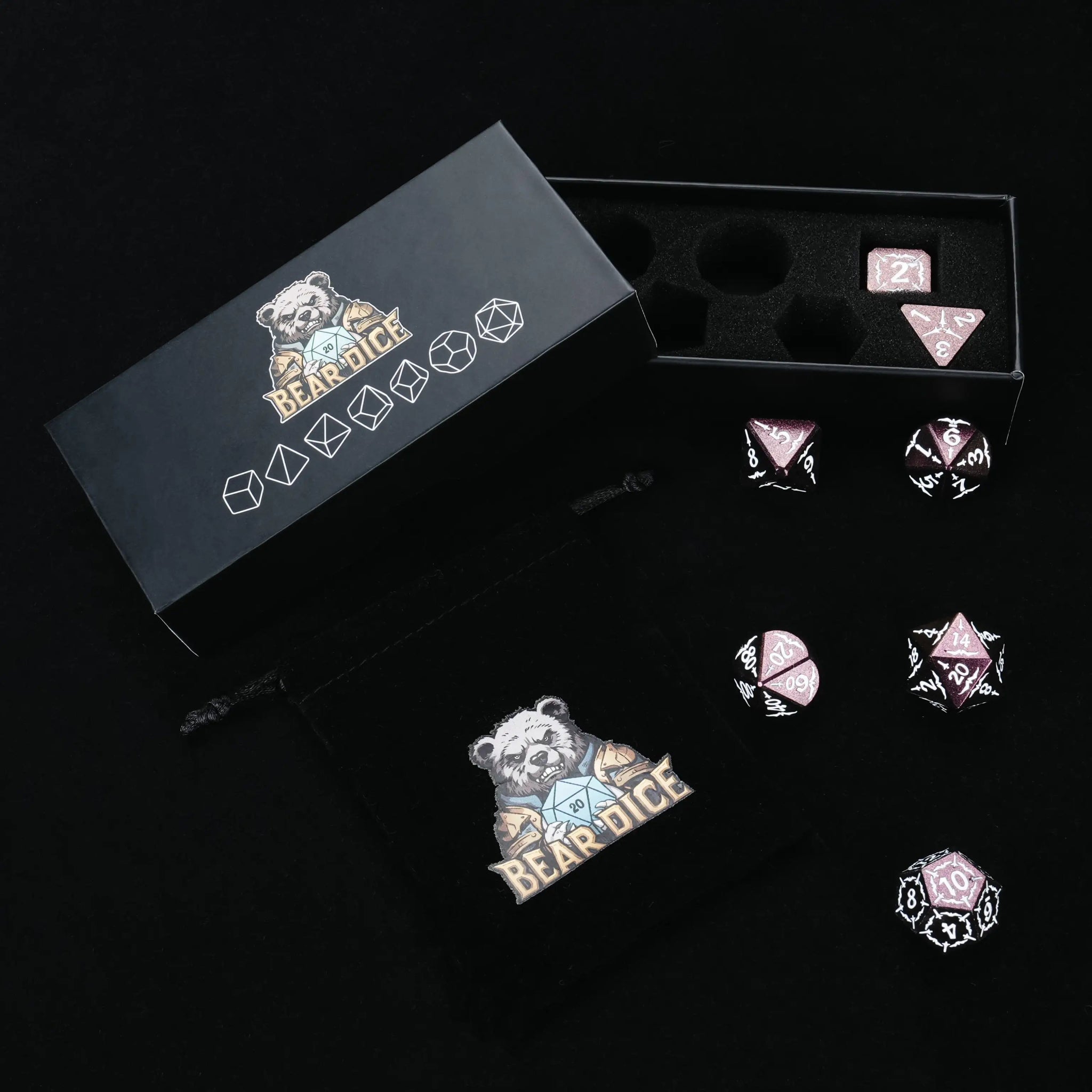DND Dice - Eagle Series Metal Dice Set - Bear Dice
