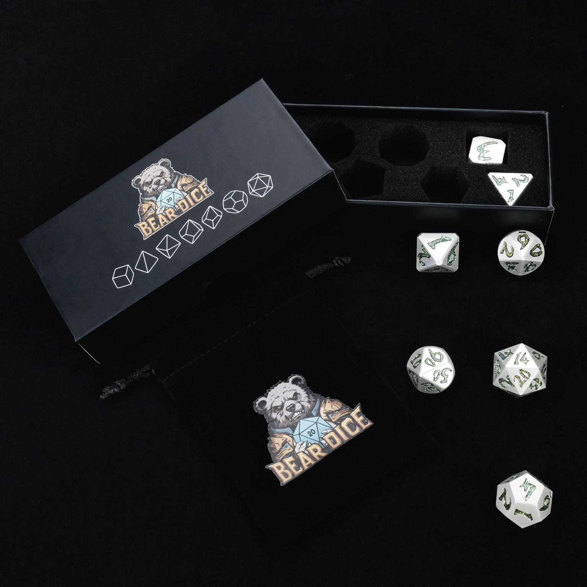 DND Dice – Iron Sentinel Series Metal Dice Set - Bear Dice