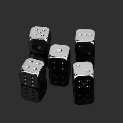 DND Dice Luminous Metal D6 Dice 5 Pack 13mm - Bear Dice